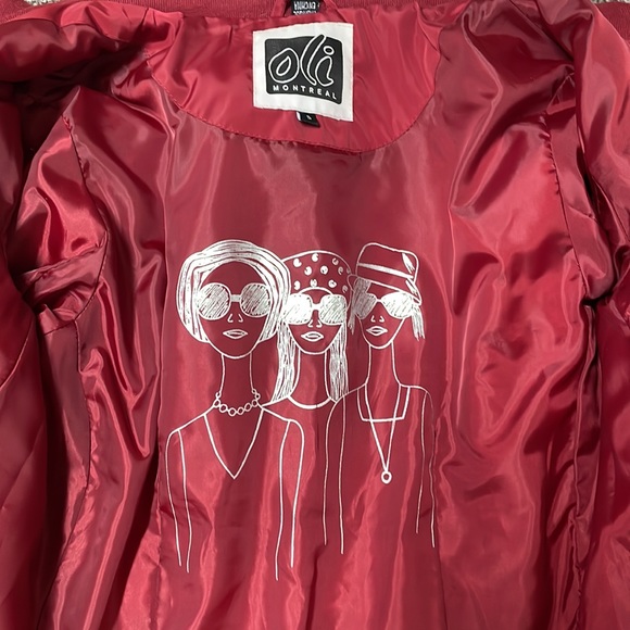 Oli Montreal Deep Red bright puffer coat - Picture 4 of 6